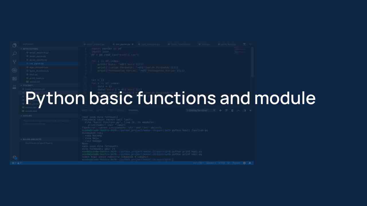 python function and module