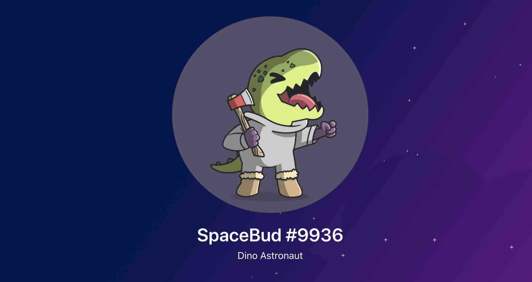 spacebudz nft dino astronout
