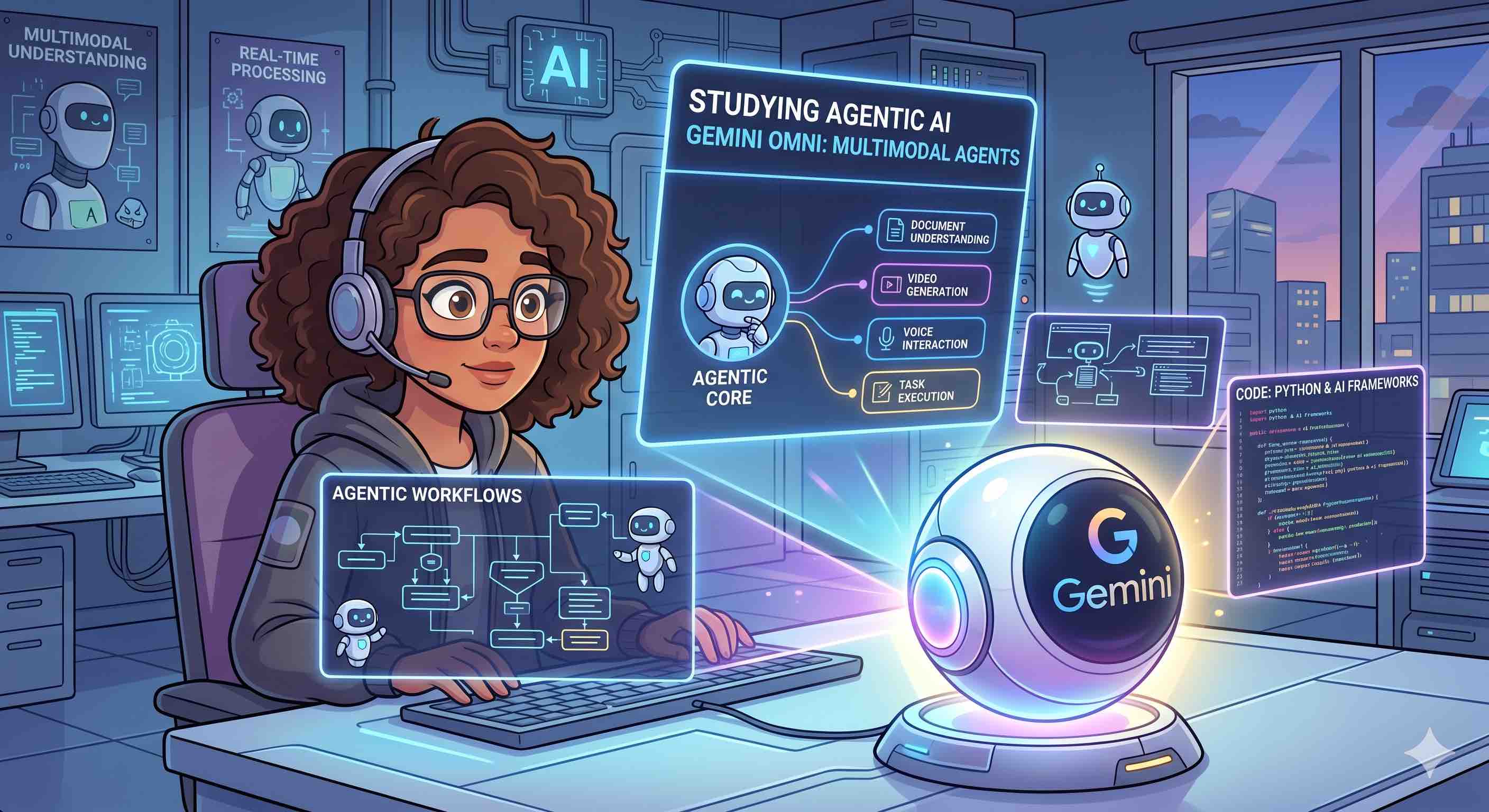 ilustrasi agentic ai gemini omni